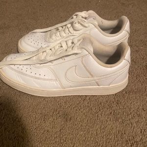 Nike court vision low white shoes